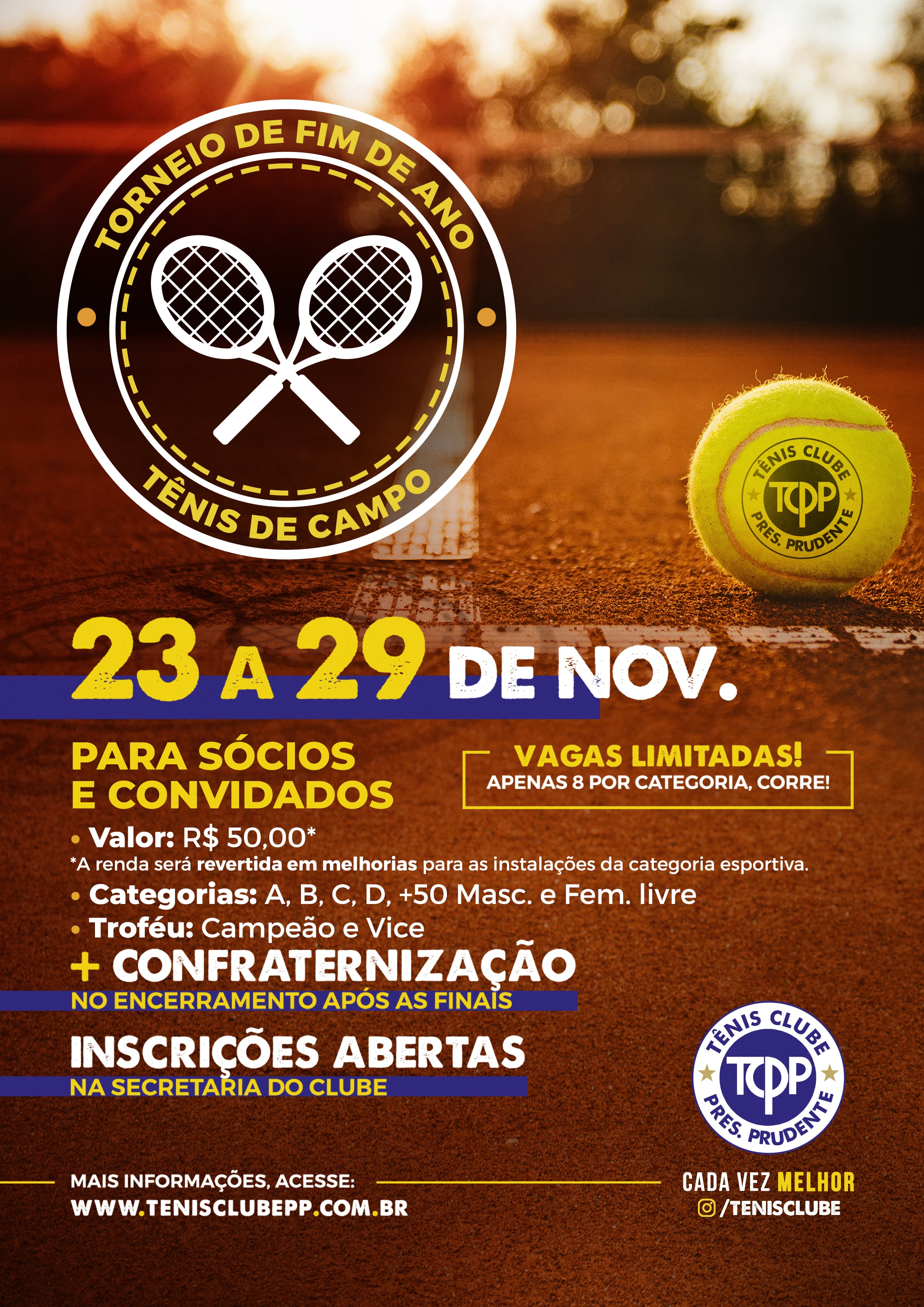 Cartaz de torneio de tênis