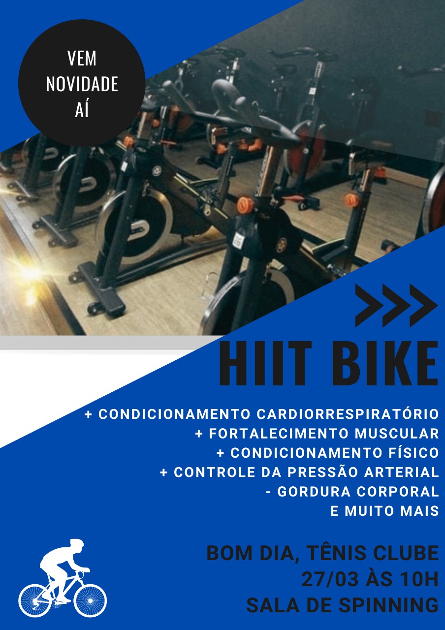 Tem novidade na programação esportiva do Bom Dia Tênis Clube: Aula de Hiit Bike – Tenis Clube Tem novidade na programação esportiva do Bom Dia Tênis Clube: Aula de Hiit Bike – Tenis Clube
