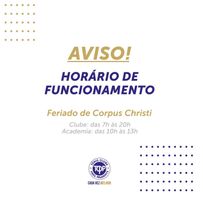 Funcionamento - Feriado